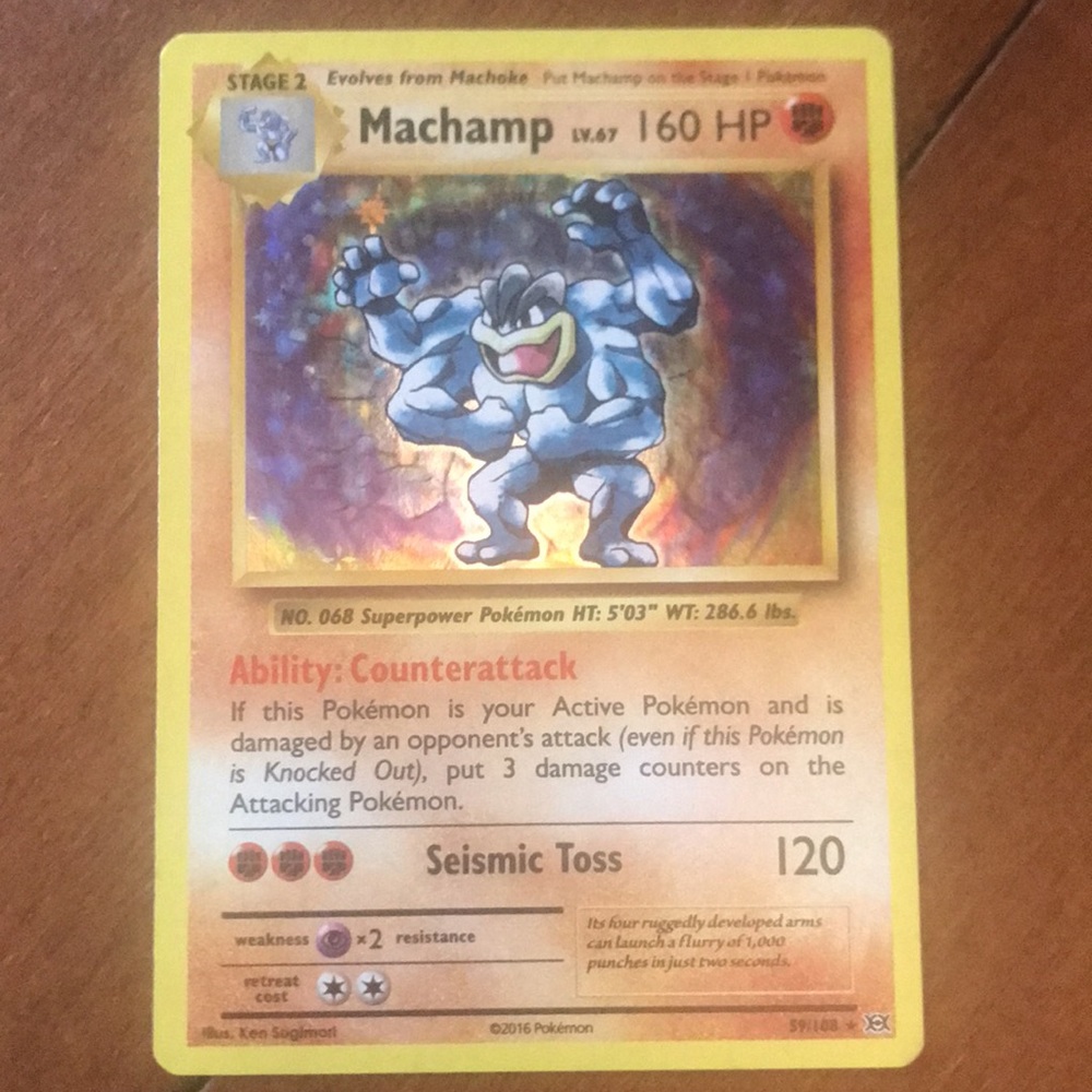 Rare 2016 Machamp Pokémon Card